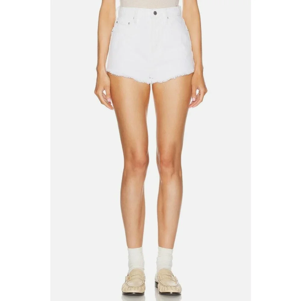 GRLFRND Kyla Hot Shorts in Amarillo Fray 23 Womens Denim Jeans